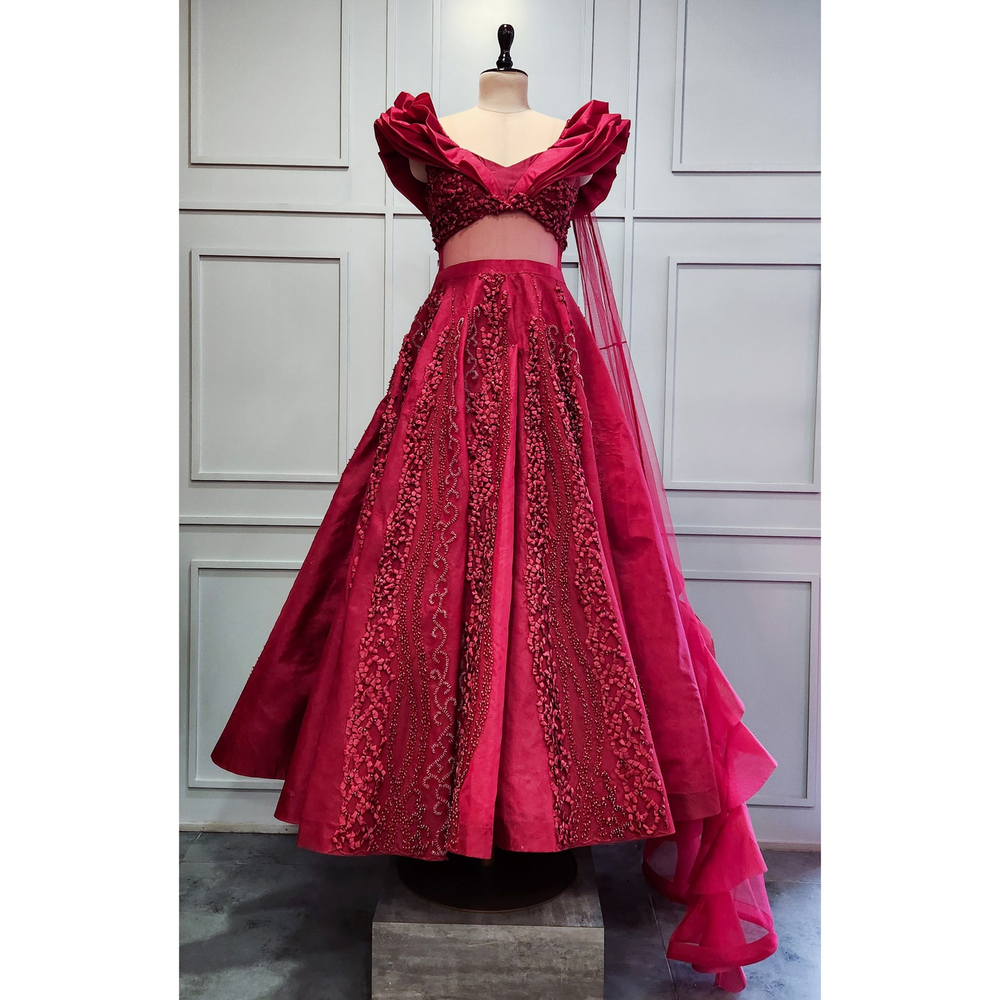 Red Cocktail Gown