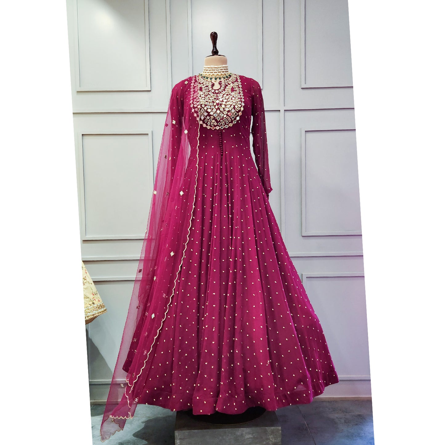 Mirror Work Floor Length
