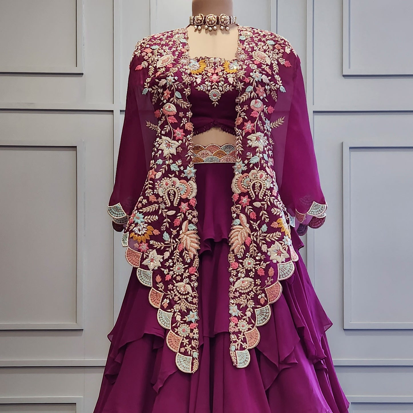 Pruple Multi Layer Crepe Set NM