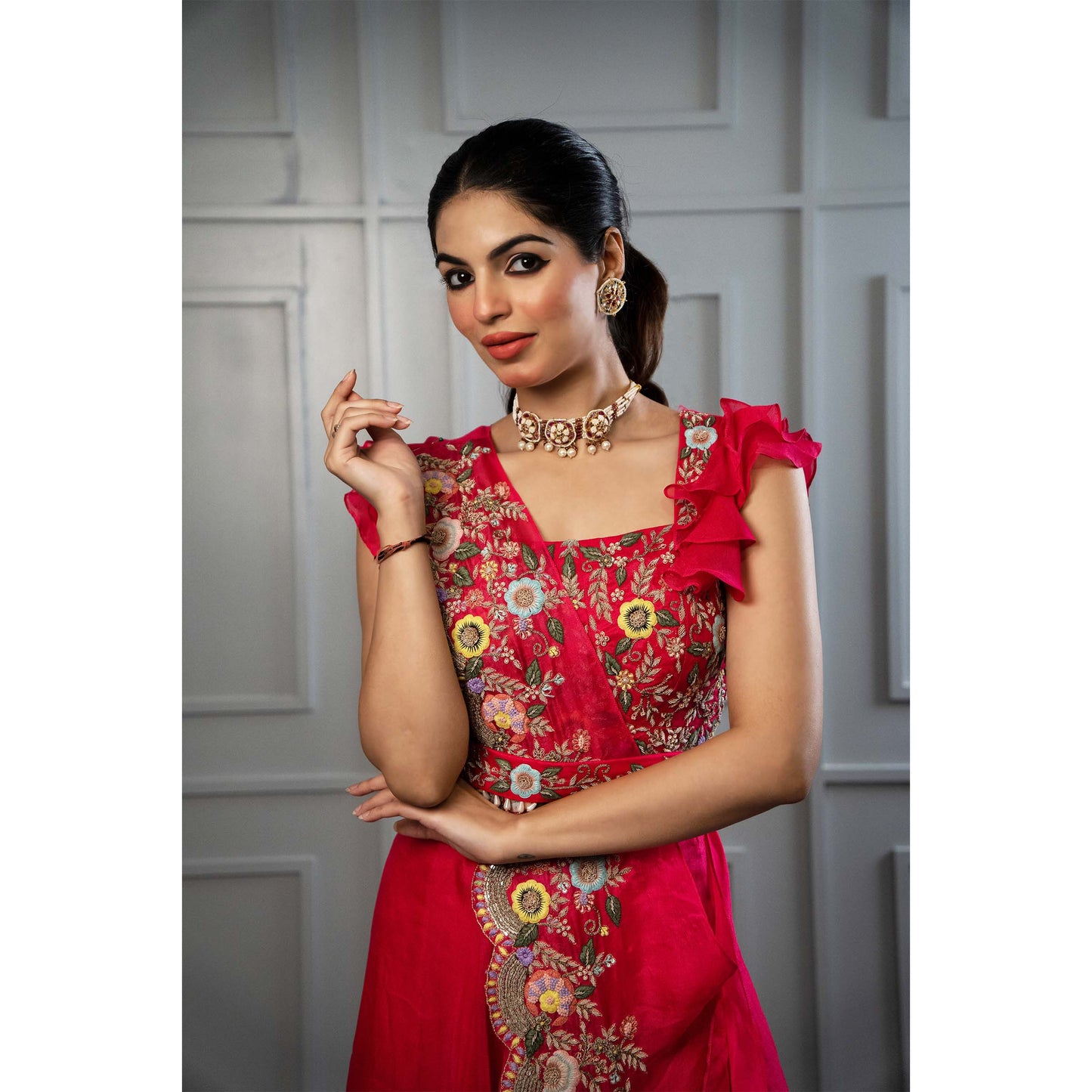 Hot Pink Sharara Set NM