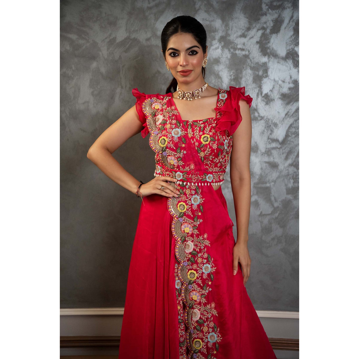 Hot Pink Sharara Set NM