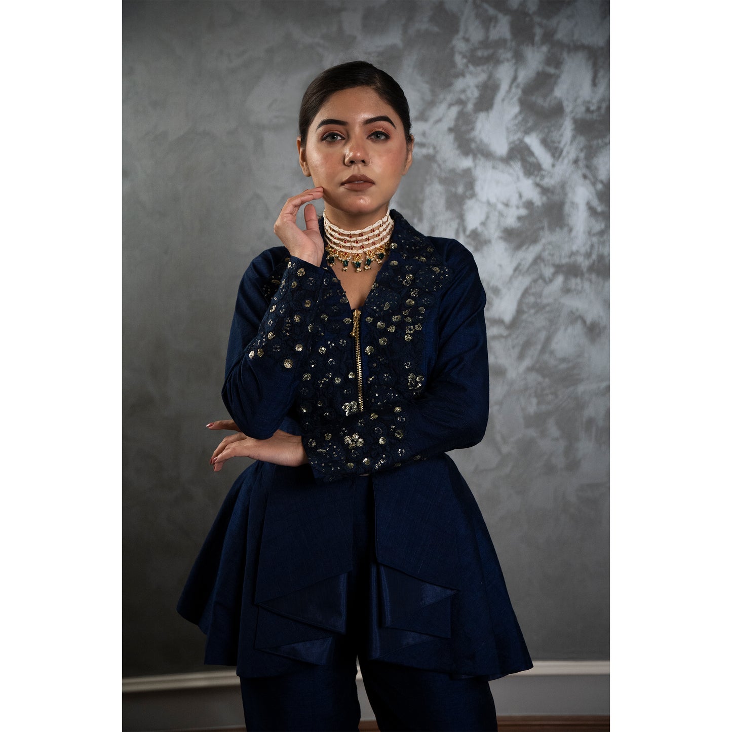 Navy Blue Side Cut Cord Set