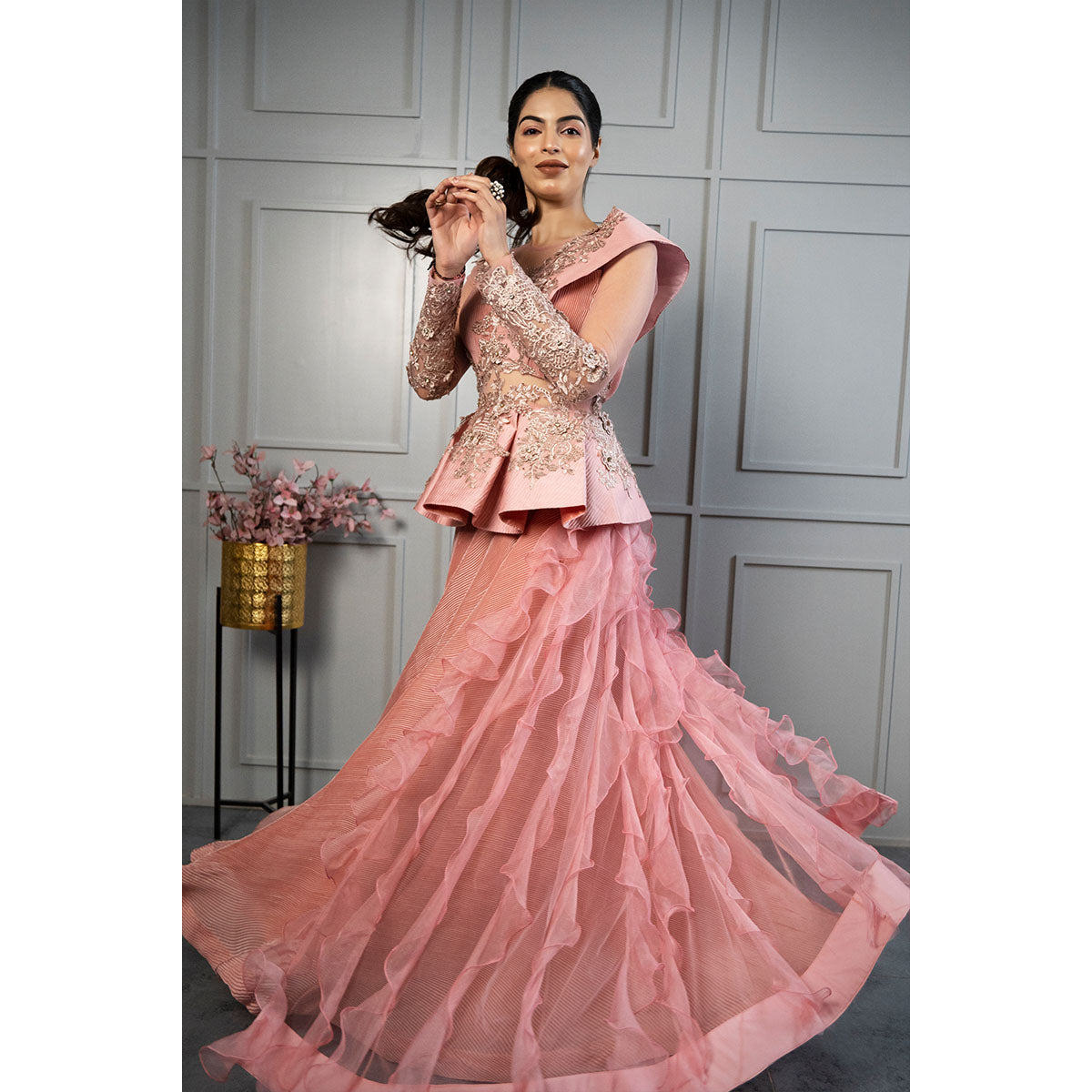 Crush Lycra Gown