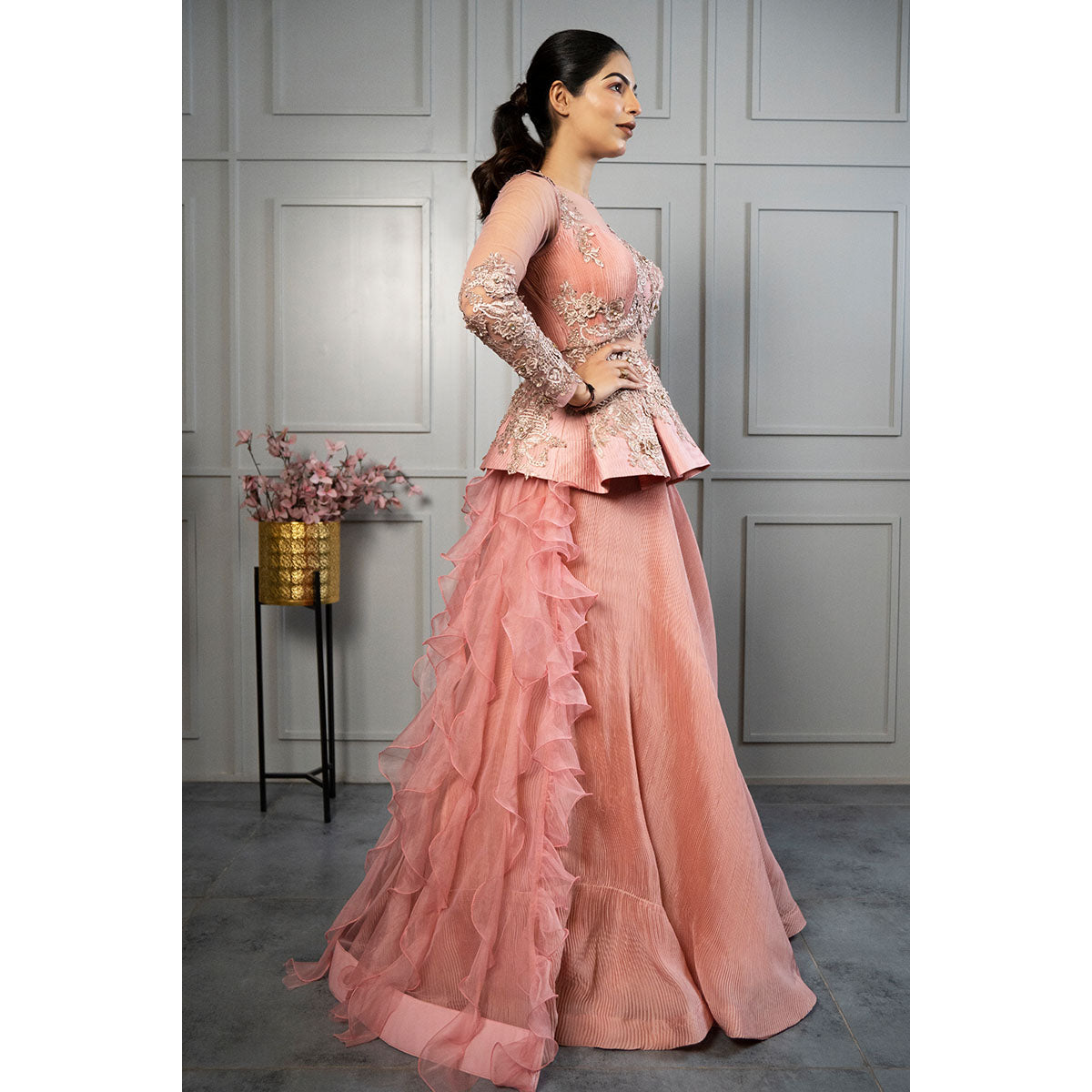 Crush Lycra Gown